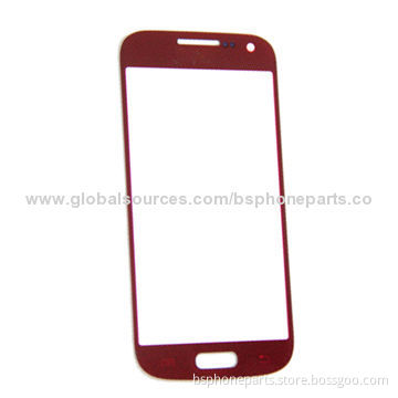 Front panel for Samsung i9500 mini, red high quality glass touch screen